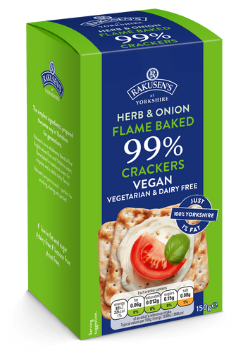 Vegan Herb & Onion Flavoured 99% Crackers