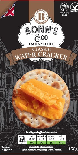***NEW ***Bonn's Plain Water  Crackers Packaging Featuring Yorkshire Town York**